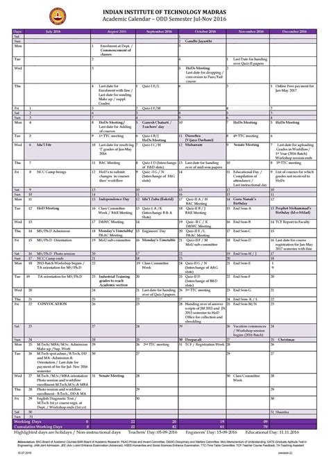 Msm Academic Calendar